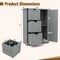 Costway Bathroom Floor Cabinet Side Storage Cabinet with 3 Drawers and 1 Cupboard Grey\ Black